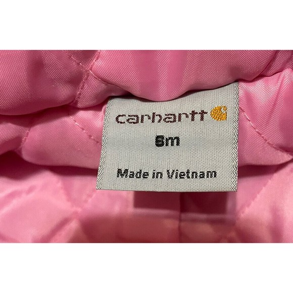 Carhartt Infant Sz 6 Hot Pink Bunting Snowsuit Insulated Quilt-Lined EXCELLENT - Picture 9 of 11